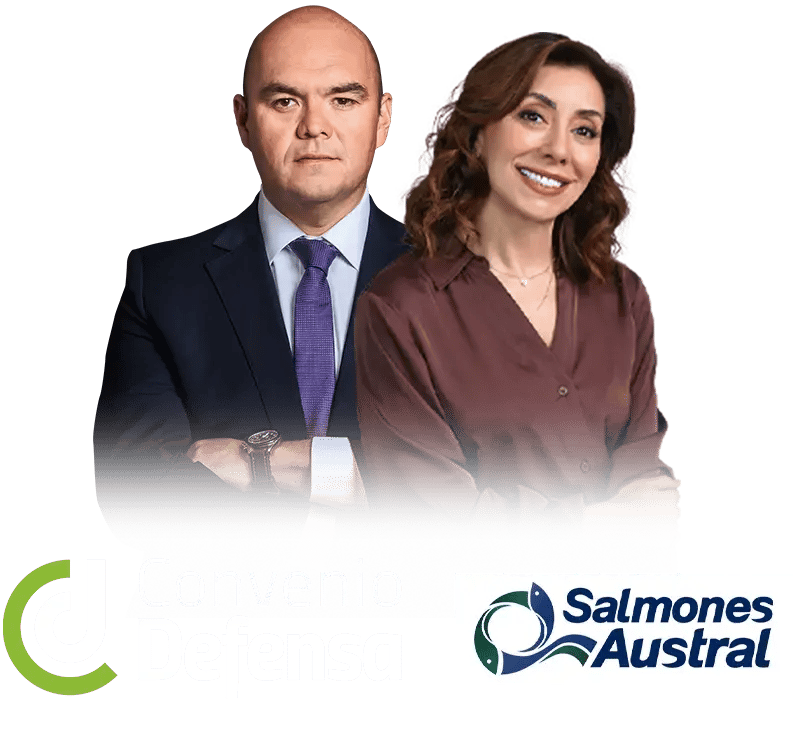 Ricardo Ibáñez y Carmen Gloria Arroyo. Convenio Salmones Austral.