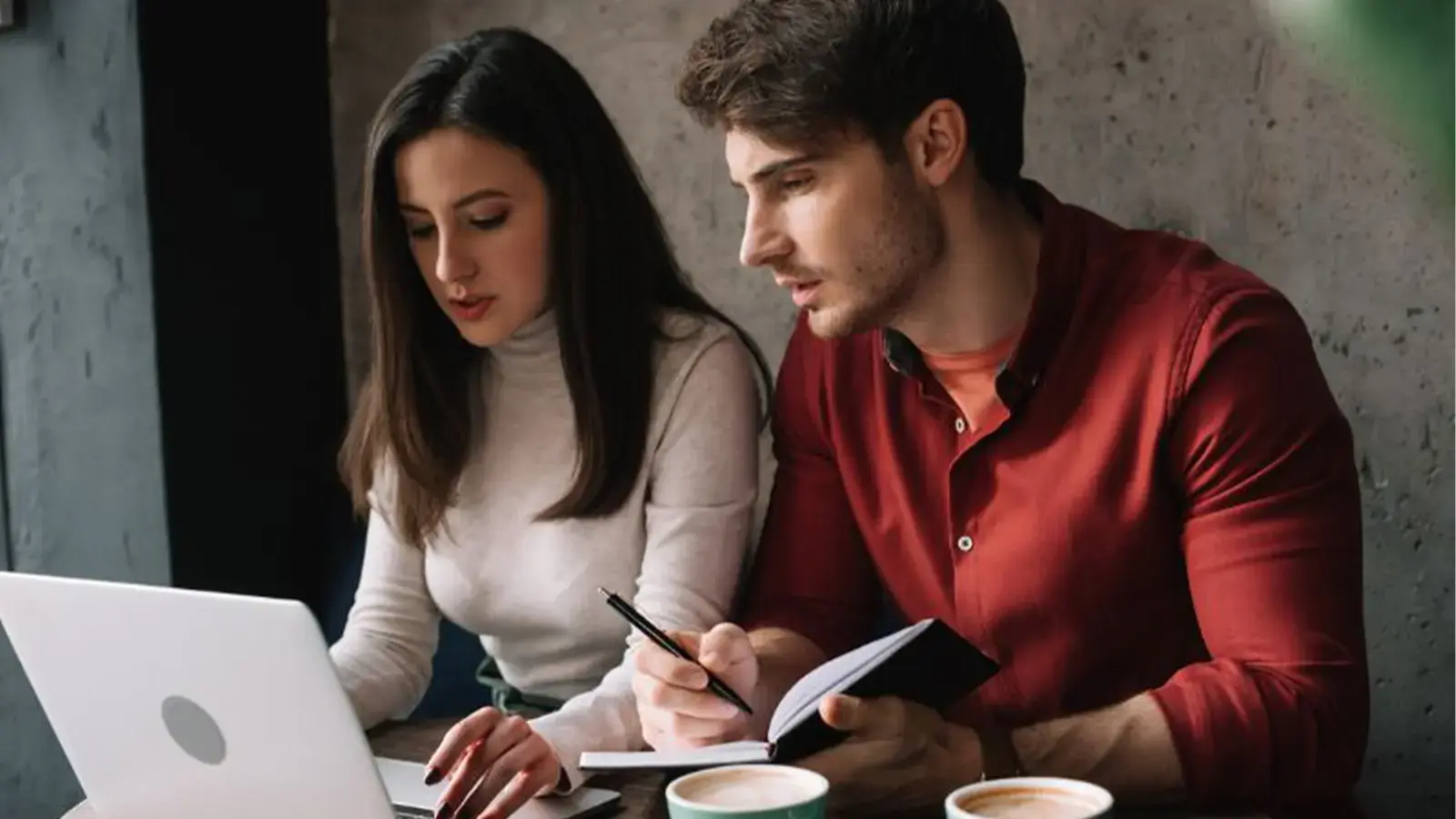 Como saber si estoy en DICOM. Pareja mirando un computador