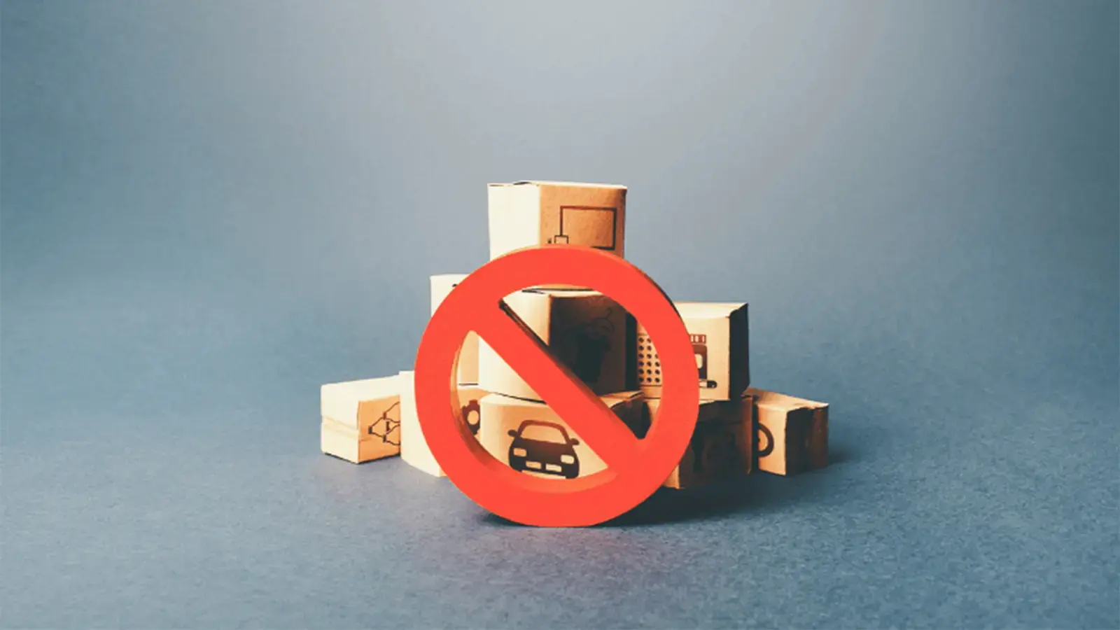 Bienes embargables. Cajas con dibujos de bienes por fuera